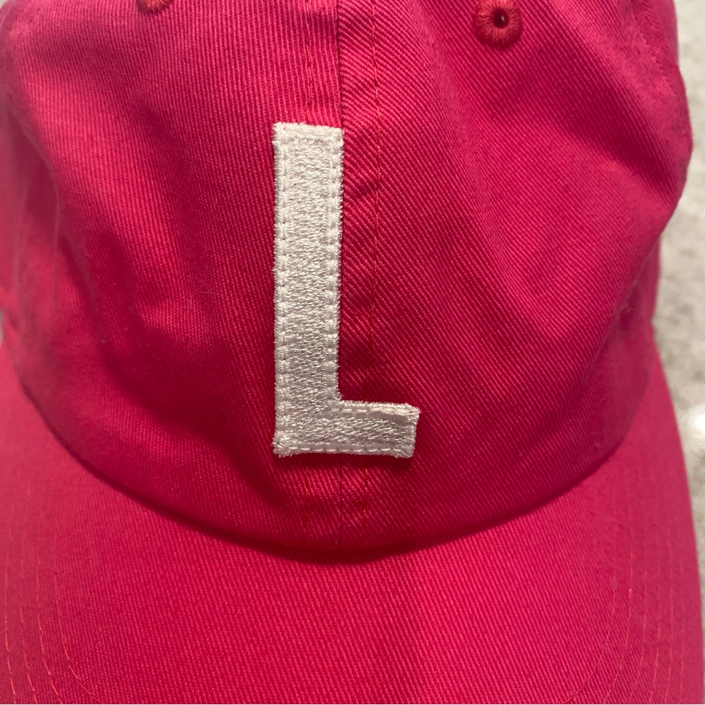 Rey To Z Pink Letter L Baseball Hat — image 6 of 6